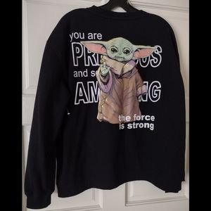 Star Wars Women's Black Fleece Graphic Logo Sweater Size 3XL